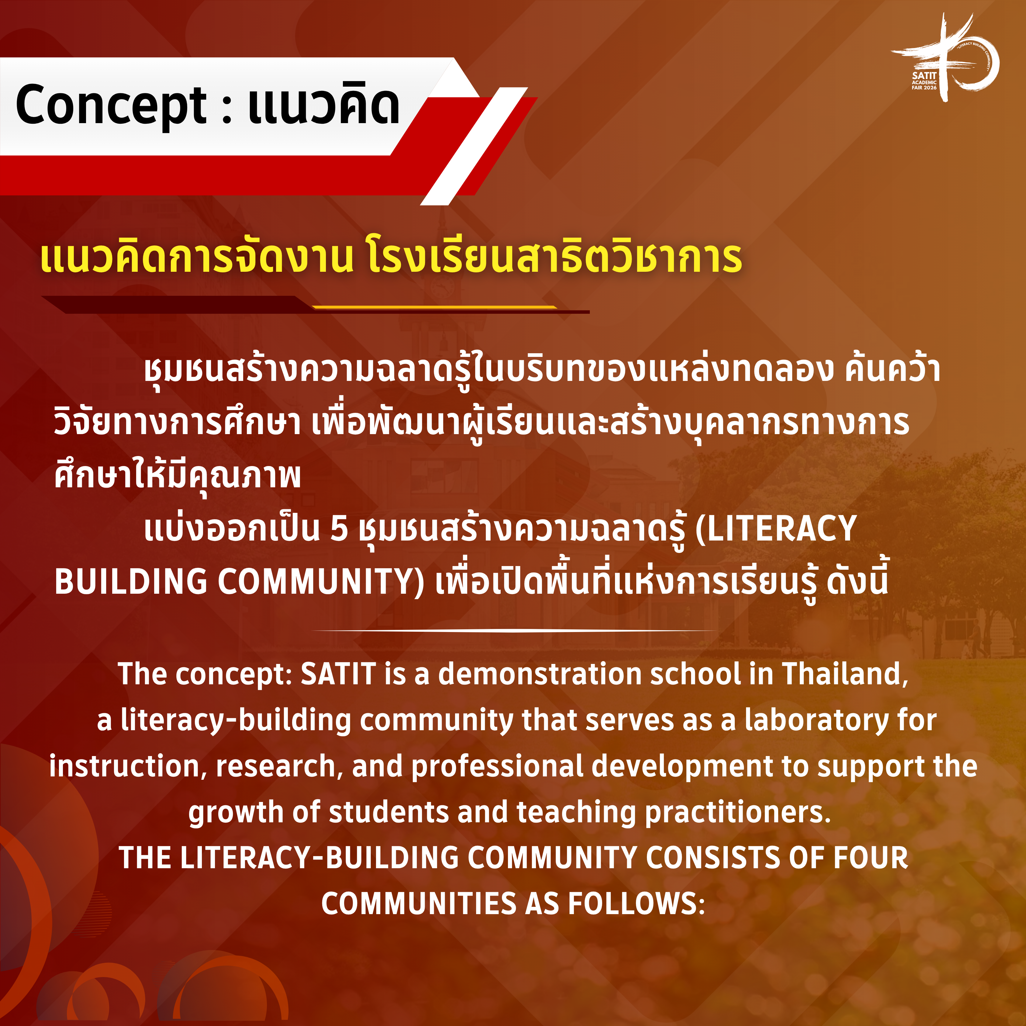 แนวคิด SATIT ACADEMIC FAIR